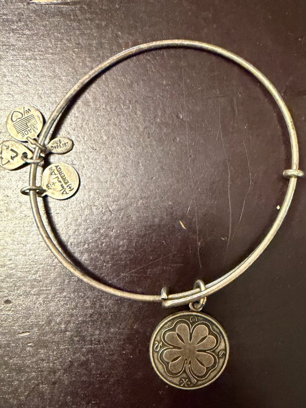 Four Leaf Clover Alex and Ani Bracelet, Silver